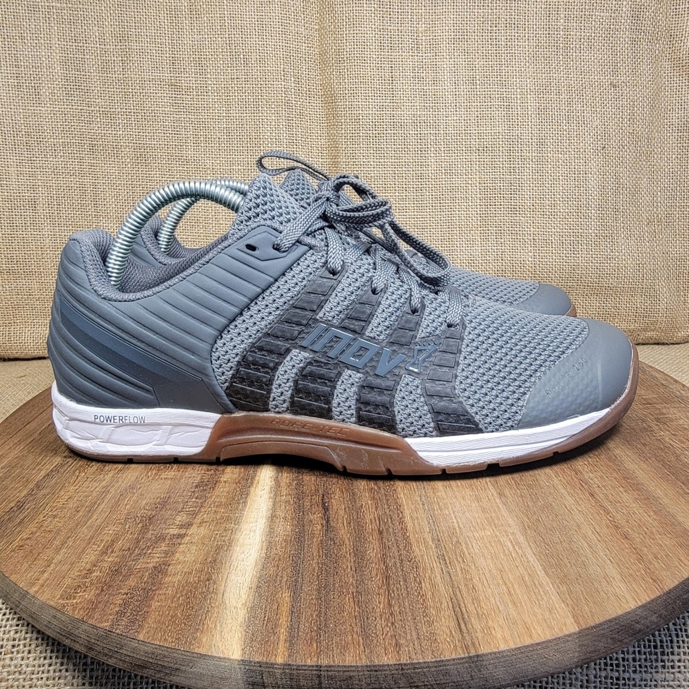 Inov-8 F-Lite 260 Knit Training Shoes Gray Black Gum Sole Mens Size 9.5 CrossFit